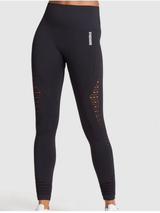 Gymshark Pants - Gymshark Black High-Waist Seamless Laser-Cut Leggings